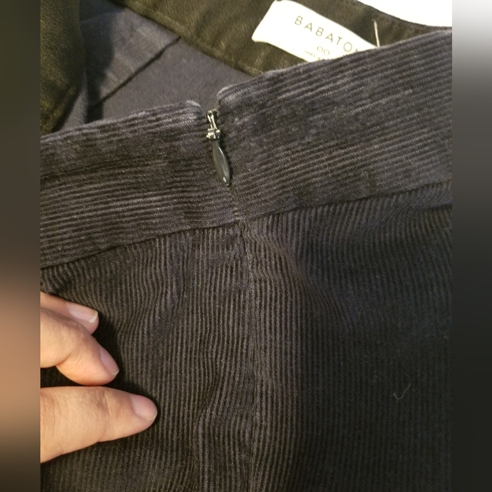 Babaton Pants Corduroy Women's Size 00 Color Blue - Picture 6 of 12